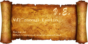 Vázsonyi Evelin névjegykártya