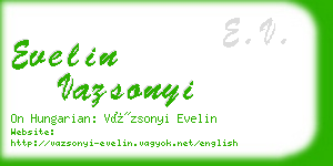 evelin vazsonyi business card